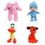 Bộ 4 Đồ Chơi Búp Bê Nhồi Bông Sang Trọng Pocoyo Elly Pato Loula Chất Lượng Cao Cấp Cho Trẻ Em