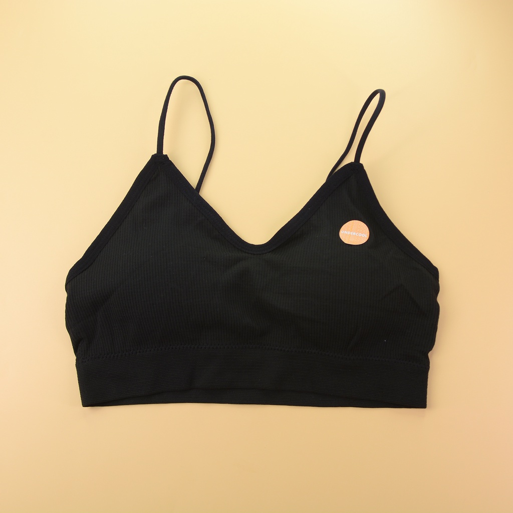 Áo Bra thể thao, yoga, UNDERCOOL 2 Dây Gân Tăm Cổ V Sexy Vải Mềm Thoải Mái AL03
