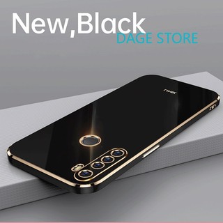 Ốp Điện Thoại Mềm Viền Thẳng Màu Trơn 6D Cho Realme 5 5i 5s 6i