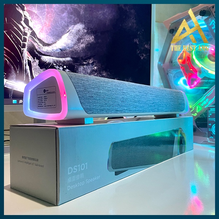 Loa Thanh Soundbar Bluetooth Đèn Led RGB Lenovo DS101 Màu Trắng - Loa Máy Tính Để Bàn Laptop Có Dây Bass Cực Mạnh | BigBuy360 - bigbuy360.vn