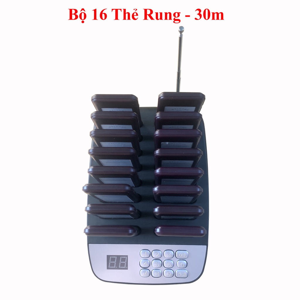 Bộ 16 thẻ rung tự phục vụ, order gọi món bán kính 30m - 50m | Shopee ...