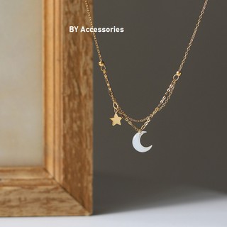 Dây chuyền titan trăng khuyết moon star không gỉ WN2270