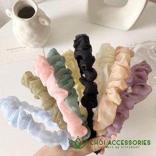 Bờm tóc nữ tính voan kính băng đô nữ Hàn Quốc nhiều màu Chồi accessories - Y012