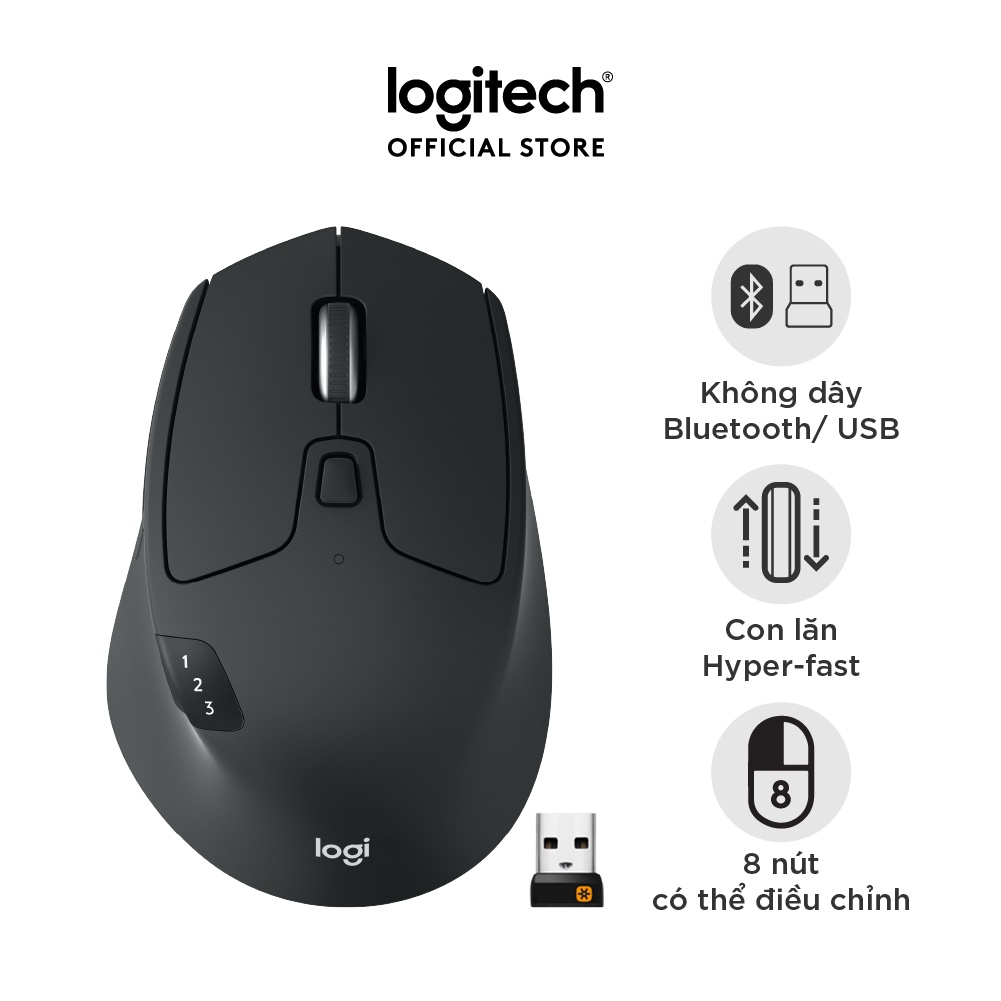 Chuột không dây đa thiết bị Logitech M720 Bluetooth