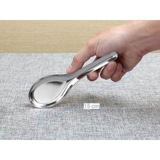 Bộ 10 Thìa, Muỗng Cơm Inox Cán Ngắn Cao Cấp An Toàn