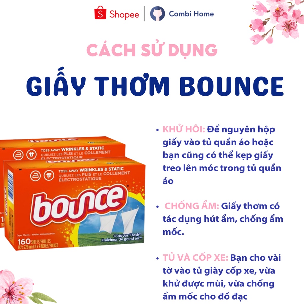 Cách sử dụng giấy thơm Bounce cho máy giặt hiệu quả và lưu hương lâu