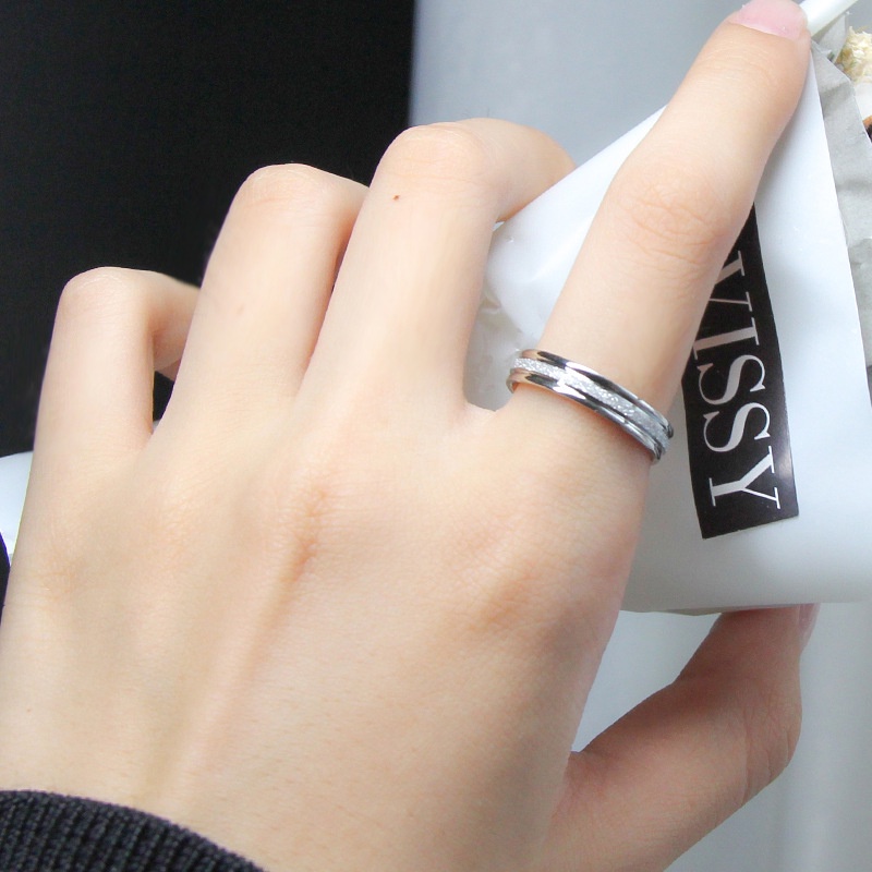 Ảnh Nhẫn Nam CDE Dual Milgrain Silver Ring CDE8004SV 4