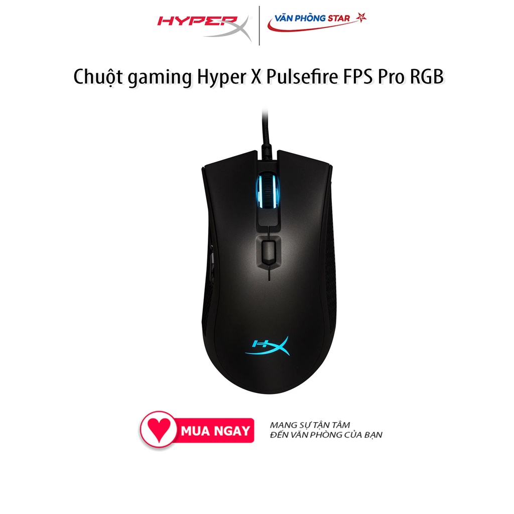 Chuột gaming Hyper X Pulsefire FPS Pro RGB, độ phân giải 16000DPI, kết ...