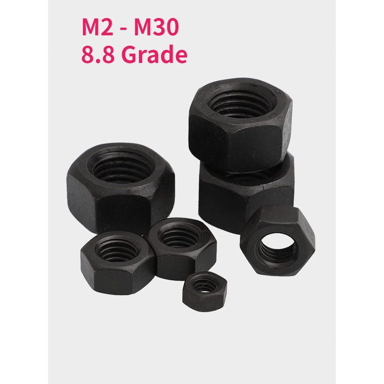 Đai Ốc Lục Giác Bằng Thép Carbon M2 M2.5 M3 M4 M5 M6 M8 M10 M12 M14 M16 ...