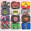 HT3 Người Nhện Batman Người Sắt Siêu Nhân Captain America Hoạt Hình Thẻ Tay Áo Ngực Thẻ Có Móc Khóa Túi Đựng Thẻ Ví TH