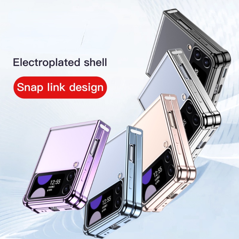 Ốp Điện Thoại PC Chống Sốc Bảo Vệ Bốn Góc Kiểu Dáng Sang Trọng Cho Samsung Galaxy Z Flip 4 Z Flip 3 Z Flip 4 Flip 4 Z Flip 3