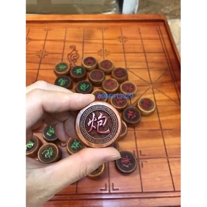 Bộ quân cờ gỗ hương( hương đá và hương ta) đường kính 4cm