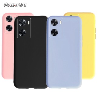 Ốp Điện Thoại Silicon Mềm Màu Kẹo Cho OPPO A57 4G 2022 CPH2387 OPPOA57 A57e A57s A77 4G CPH2385