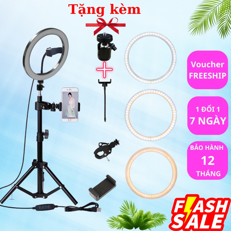 Đèn livestream size 26cm chuyên hỗ trợ ánh sáng, chụp ảnh, quay video, livestream, sắc nét