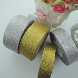 Ruy Băng Kim Tuyến Nhũ Vàng Bạc 5mm – 1cm – 2cm – 4cm – 5cm Cuộn 22m Trang Trí Noel, Gói Quà, Handmade Cao Cấp