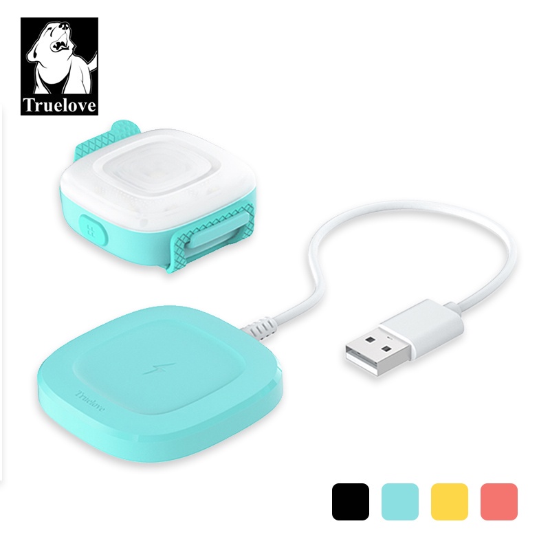 Truelove Chó Đèn LED USB Sạc Chống Thấm Nước Chó Thú Cưng Thẻ Cho Đi Đêm Sáng Tầm Nhìn Cao Phát Sáng Gắn Vào Cổ Dây Xích Chống Mất