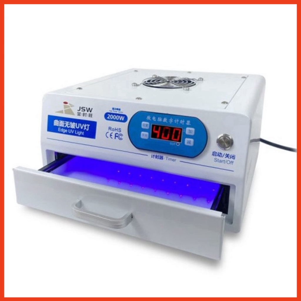 Máy hấp UV sấy keo OCA JSW 2000W điện thoại, dễ cắt, chống hồi bọt, chống nhăn khi ép kính