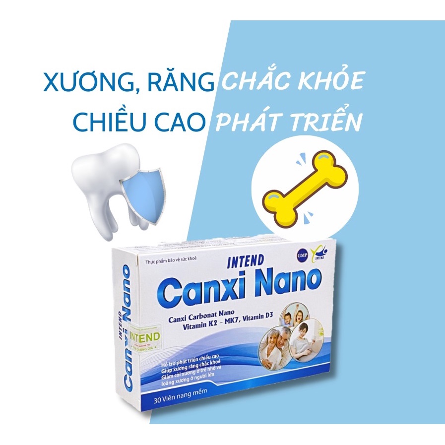 (Chỉ 1 Viên Mỗi Ngày) Canxi Nano - Giúp Bé Phát Triển Chiều Cao, Tốt Cho Mẹ Bầu, Người Loãng Xương, Người Bị Chuột Rút