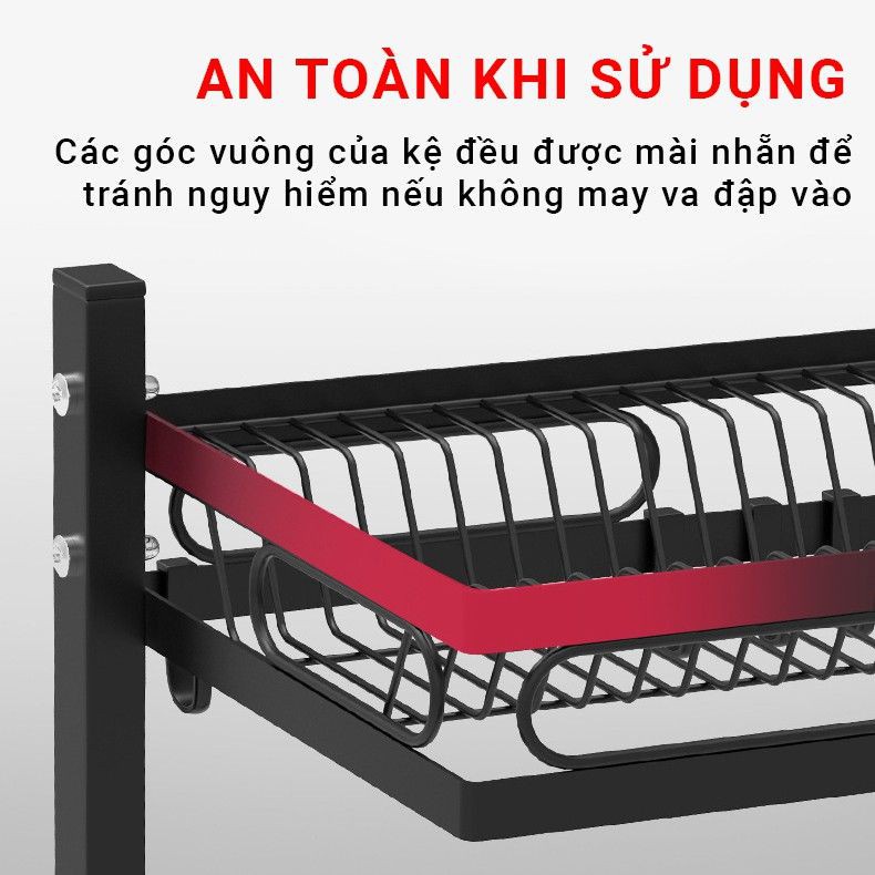 Kệ chén bát thông minh 65 cm, 85 cm, 95cm - Thiết kế tinh tế - Chất liệu dày dặn - Tải trọng lớn - Giao hàng nhanh