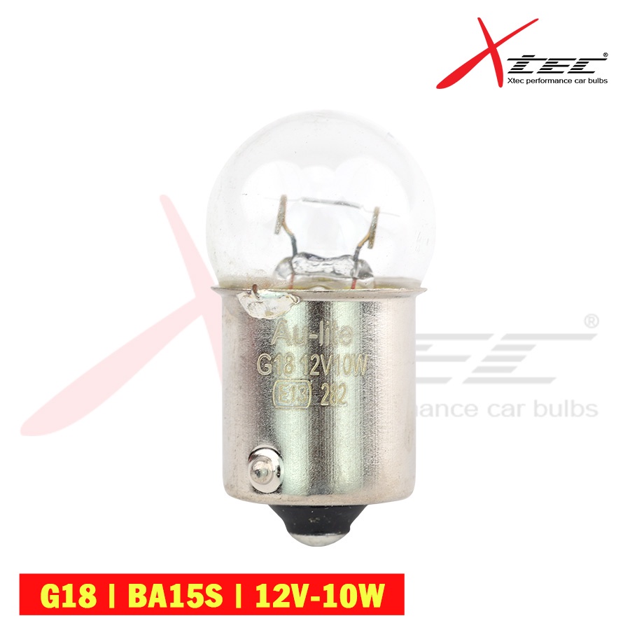 Combo 10 Bóng Đèn Xi Nhan 1 Tim Halogen XTEC Original G18 BA15S 12V, 24V 10W (Chân Thẳng)
