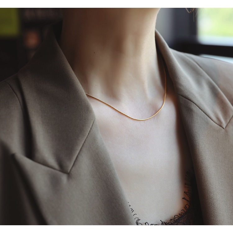 Choker dây chuyền titan dây mì mảnh không gỉ có nhiều size BY ACCESSORIES