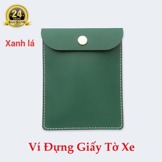 Ví Da Bò Thât Đựng Giấy Tờ, Đăng Kiểm Xe Ô Tô 1 ngăn Nhiều màu sắc Bảo hành 2 năm, Khắc tên và số điện thoại chủ xe