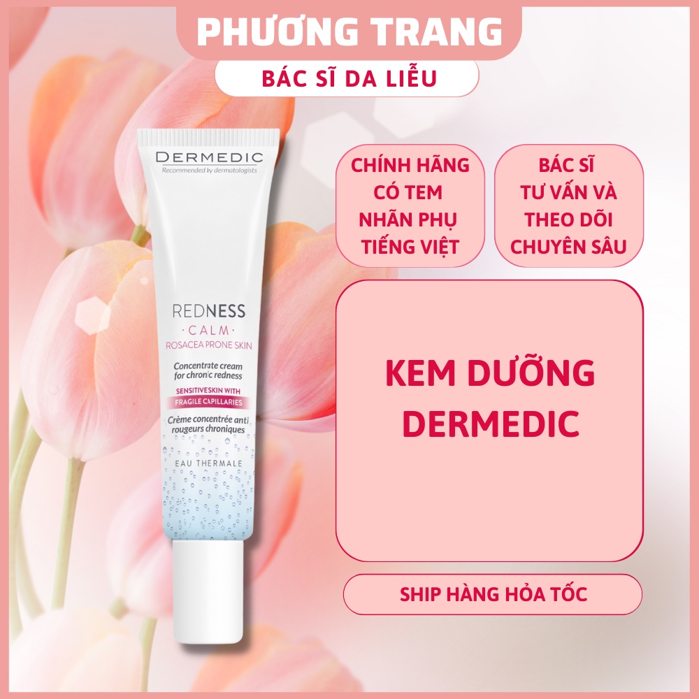 NHẬP KHẨU CHÍNH HÃNG Kem Dưỡng Giảm Đỏ DERMEDIC REDNESS CALM Rosacea ...