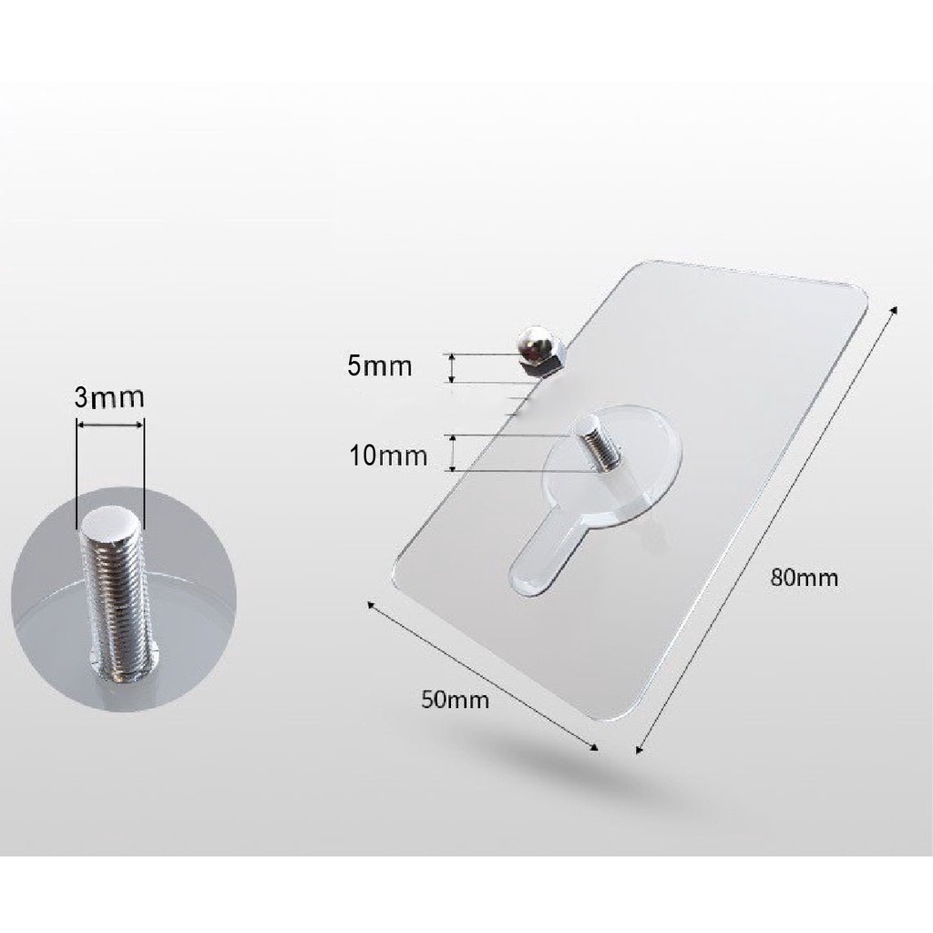 Ảnh Miếng Dán Tường Không Cần Khoan Plyconcept Self Adhesive Screw Set 1