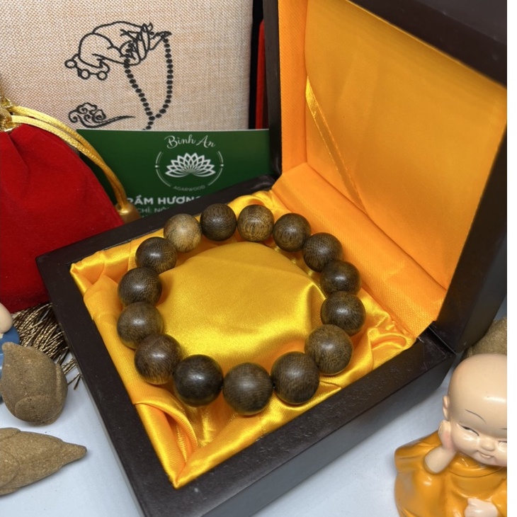 Vòng Tay Trầm Hương Tốc Tự Nhiên Cao Cấp Hạt Tròn Đơn - Vòng Tay Phong Thủy - Size Nữ 10ly 12ly 14ly 16ly 18ly.