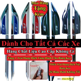 Bộ ốp 2  Mang Cá Hợp Kim Không gỉ,Lắp Cho Các Dòng Xe ,Kia, Hyunhdai, Toyota, Mazda, Ford, Honda