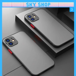 Ốp lưng iphone 13 pro max 11 pro max 12 pro max 14 pro max 15 pro max xs max xr x 7 plus 8 plus 16 ProMax nhám màu đen