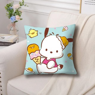 Pochacco Sanrio Family 's Mới Hoạt Hình Dễ Thương Gối Thời Trang Trẻ Em Xe Hoạt Hình Dễ Thương Cusion Cover Vỏ Gối Trang Trí Nhà (Không Có Lõi Gối)