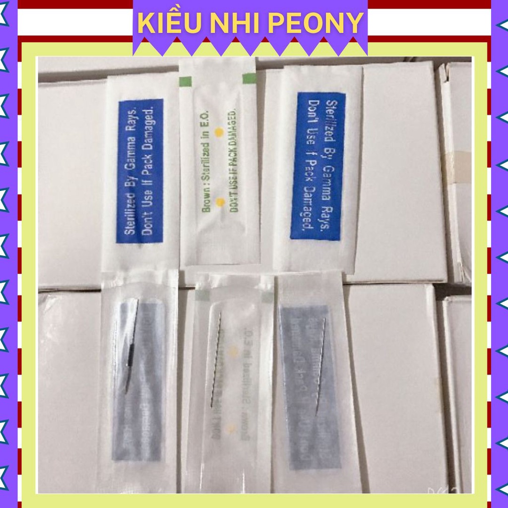 50-100 Kim Ngắn, Kim Phun Xăm Thần thánh, Máy Phổ Thông, Máy Nhựa Không Cần Cắt - Xanh Dương, Xanh Lá 0.35 - 0.4