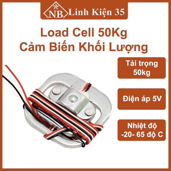Load cell 50kg cảm biến khối lượng, độ nhạy 1.0+-1.5% mv/V | Shopee ...