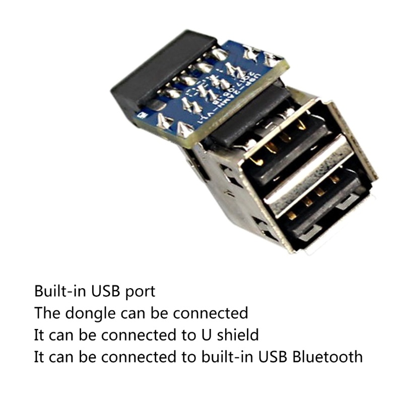 SUIT USB Nội Bộ Bo Mạch Chủ Đầu 9 Chân Sang Dual USB 2 0 Nữ Kết Nối PH29A