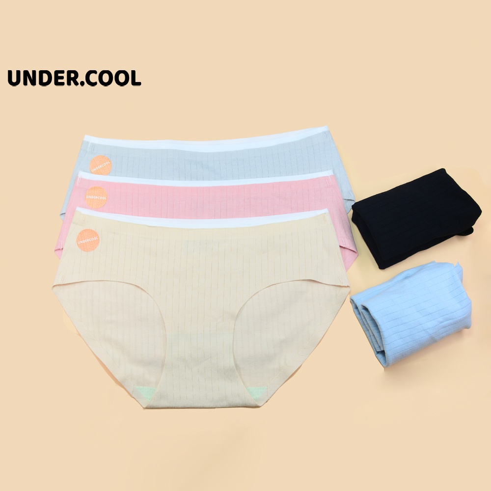 Quần Lót Nữ Cotton Kháng Khuẩn Cotton UNDERCOOL Cạp Vừa Cao Cấp Kháng Khuẩn Không Viền QL04