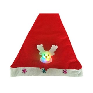 Mũ ông già noel có đèn và không đèn cao cấp mừng giáng sinh