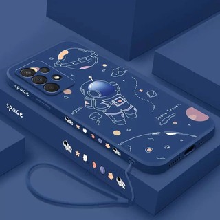 ốp lưng Samsung a32 a52 a72 Ốp Điện Thoại Silicone TPU In Hình Phi Hành Gia Kèm Dây Đeo Cho Samsung a32 a52 a72