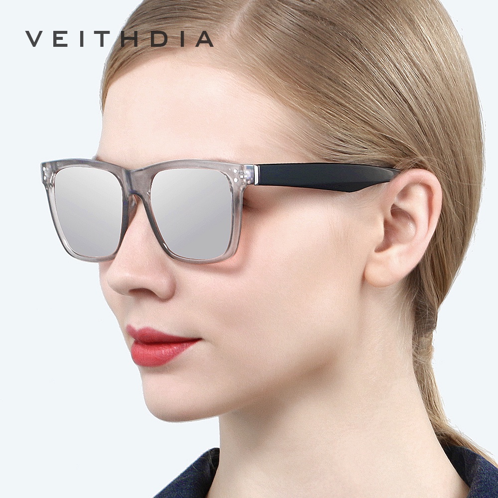 Ảnh Kính mát Veithdia V7018 phân cực gọng vuông thời trang unisex 2