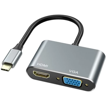 USB C Sang 4K HDMI Tương Thích VGA Adapter Type C Hub Cho S10 MacBook / MacBook Pro 2019 / 2018 MacBook Air LenovoYoga Dell XPS 13