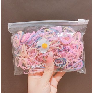 Set 2 TÚI 1000 Dây Chun Cột Tóc Nhiều Màu Sắc Dễ Thương Cho Bé Gái HaminStore