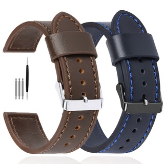 Dây Đeo Bằng Da Thật 18 / 20 / 22 / 24mm Thay Thế Chuyên Dụng Cho Đồng Hồ Thông Minh Samsung Galaxy Watch 3 / 4 / 5