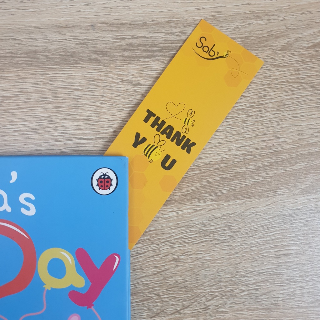 Ảnh Bookmarks đánh dấu trang sách kẹp sách Saby, thank you MÀU HỒNG – 0001 1