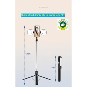 Giá đỡ điện thoại tripod SIÊU DÀI 1.7M 3 chân dùng để chụp ảnh, livestream, quay video tiện lợi chắc chắn
