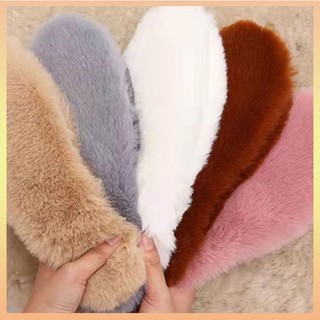 1 Cặp Đế Lót Giày Lông Thỏ Nhân Tạo Mềm Mại Giữ Ấm Thoáng Khí