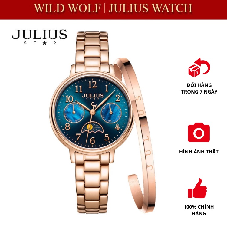 Đồng hồ nữ Julius Star JS-047 Hàn Quốc kính sapphire