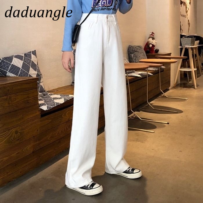 Ảnh Quần jean Daduhey lưng cao dáng rộng thẳng thời trang phong cách Hàn Quốc cao cấp cho nữ 4