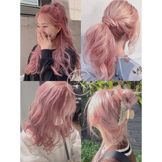 Thuốc Nhuộm Tóc Màu Hồng Pastel [Cần Tẩy Tóc] tặng kèm oxy 100ml. Khanh.color