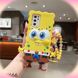 OPPO A95 A94 A93 A92 A72 A55 A54 A52 A5s A3s A17K A16K A12 A15 A53 A33 A31 A73 A38 A9 A77 A11 A78 A98 A57 Thời Trang Có Hạt Trên Dây Hoạt Hình Silicon Mềm Thiết Kế Di Động