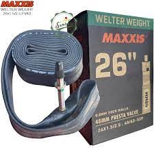 Ruột Xe Đạp 26×1.5/2.5 48mm Van Lớn (Schrader) MAXXIS Bicycle Tube Welter Weight